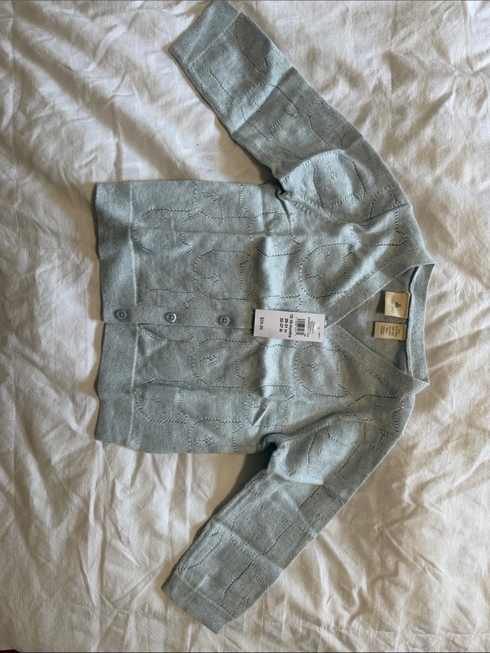 GAP Light Blue Knit Cardigan for Kids